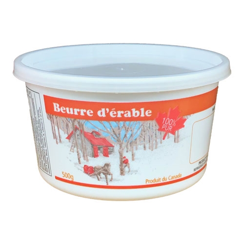 PLASTIC MAPLE BUTTER CONTAINER 500 GR (UNIT)