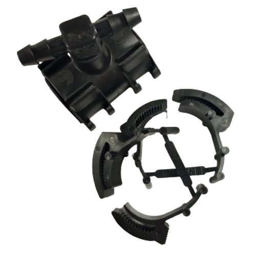 SADDLE UNIVERSAL DOUBLE BLACK WITH CLIPS (BAG)